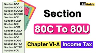 80C To 80U Deductions  Section 80C to 80U Deductions Explained  Deduction under section 80C to 80U [upl. by Thadeus653]