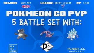 Pokémon GO PvP  Great League 5 Rounds Pangoro  Drapion S  Sandslash A [upl. by Siuraj403]