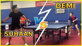 Suhaan 2411 vs Demi CAI 1773  Div A  GTTC House League  Table Tennis Match [upl. by Sprung]