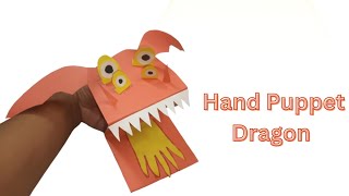 Paper hand puppet dragonhow to make a big dragon puppet out of paper। paper dragon tutorial [upl. by Aitnahc170]