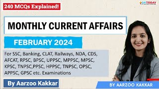 FEBRUARY 2024 Full Month Current Affairs  GK Today Monthly Current Affairs [upl. by Yate101]