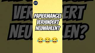 Papiermangel als Vorwand Warum die Neuwahlen im Januar trotz angeblicher Engpässe möglich wäre [upl. by Nemzzaj]