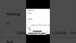 SPOKEN ENGLISH CLASS 1 [upl. by Ylliw]