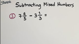 How To Subtract Mixed Numbers Basic Math Review of Fractions and Mixed Numbers [upl. by Alison]