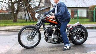 Harley Knucklehead 1947EL Bobber  Young Chopper 2 [upl. by Oalsecnew]