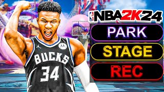 GIANNIS ANTETOKOUNMPO BUILD DOMINATES in EVERY GAME MODE NBA 2K24 [upl. by Pufahl]