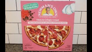 Newman’s Own Thin amp Crispy Crust Italian Sausage amp Uncured Pepperoni Pizza Review [upl. by Turro]