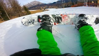 skateboarder tries snowboarding for the first time in ITALY Cortina dAmpezzo [upl. by Yug]