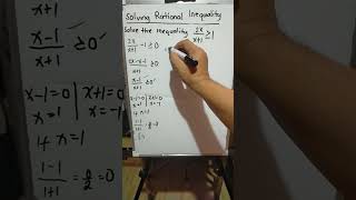 Grade 11 General Mathematics Solving Rational Inequalities basicmath mathhacks mathtutor [upl. by Bein]