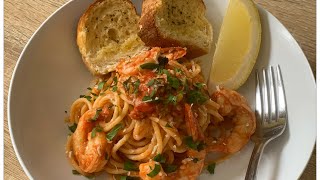 Garlic Prawn Spaghetti Recipe  Super Easy Pasta Recipe [upl. by Asilla60]