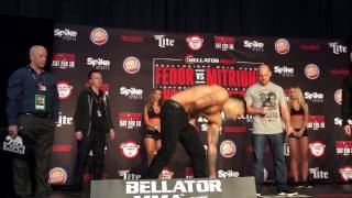 Bellator weigh in undercard Fedor vs Mitrione  esnews bellator mma UFC boxing [upl. by Youngran]