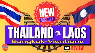 NEW DIRECT ROUTE Bangkok to Vientiane Train Review🇹🇭🇱🇦 4k [upl. by Llenoj]