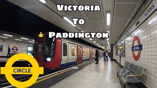 LONDON UNDERGROUND JOURNEY  Victoria to Paddington [upl. by Neelrak74]