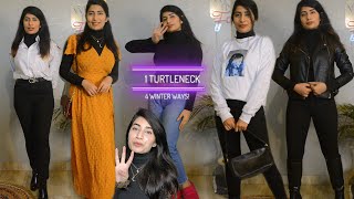 One Turtleneck  4 ways 🌼 FashionQuickies [upl. by Higgs311]