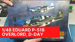 Eduard 148 P51B Overlord DDay Mustangs 11181 A look inside the box [upl. by Harrell971]