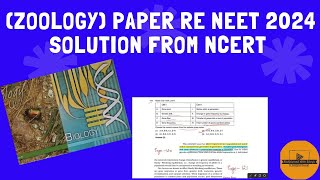 Re Neet Biology Zoology paper discussion from NCERT questions 151200  NEET 2025 [upl. by Aihsital]