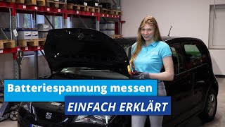 Autobatterie messen  Multimeter richtig benutzen  Tutorial [upl. by Zailer]