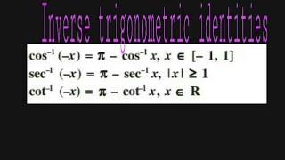 Proof of arcCosxπ–arcCosx arcSecxπ–arcSecx and arcCotxπ–arcCotx [upl. by Elleinnod]