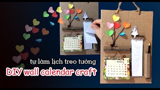 diy wall calendar craft  cách làm lịch treo tường handmade  calendar handmade [upl. by Lleze]