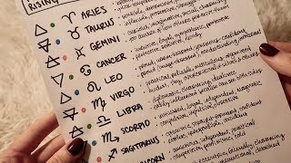 ASMR Zodiac Sign Cheat Sheet ☾ Soft Spoken with Sharpie [upl. by Seiden]