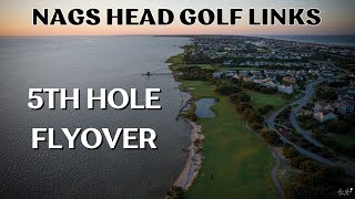 Nags Head Golf Links  5th Hole Flyover 4K  Sunset in North Carolinas Outer Banks [upl. by Anaid]