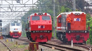 LOKOMOTIF LANGKA CC 201 Hidung Miring Satu Satunya CC 201 83 48 SDT Livery Merah Biru RnB PERUMKA [upl. by Sprung]