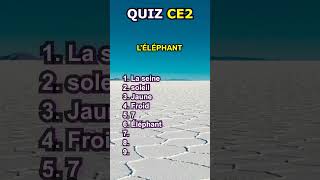 Qui a passé le CE2 ez ici  quiz ecole culturegenerale college [upl. by Atirehc276]