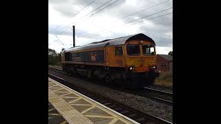 GBRf Class 66 Chinook 66723 Running Light Up The ECML To Carlisle class66 gbrf trainspotting [upl. by Ennazzus153]