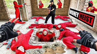 PARKOUR VS MONEY HEIST  POLICE arrive BAD GUYS secret base is discovered BELLA CIAO REMIX  POV [upl. by Pryor]