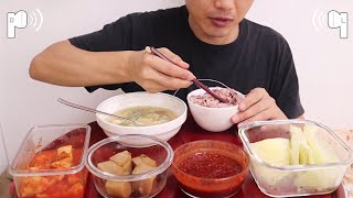 ASMR korean food Dried pollack soup Seasoned acorn jelly [upl. by Britte]