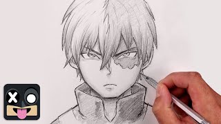 How To Draw Shoto Todoroki  My Hero Academia [upl. by Katlin]