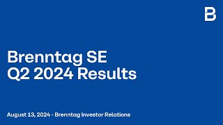 Brenntag SE – Q2 2024 Results Presentation [upl. by Nytsirk]