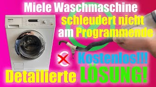 Miele Waschmaschine  Schleudert nicht bzw nicht richtig am Ende vom Programm  F16 [upl. by Ulu]