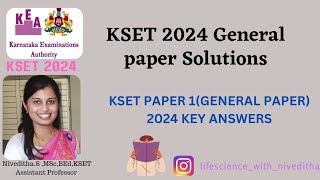 KSET 2024 General paper solutions and answers discussion ksetkset2024ksetgeneralpaper keyanswer [upl. by Greenburg306]