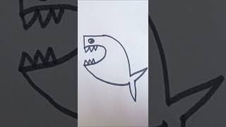 Fish drawing  number 5 easy fish drawing step by step fishdrawing drawing short newdrawing [upl. by Llezniuq129]