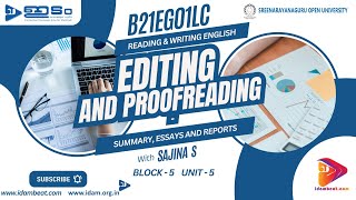 EDITING AND PROOFREADING  SUMMARY ESSAYS AND REPORTS  READING AND WRITING ENGLISH  SGOU [upl. by Berthe278]