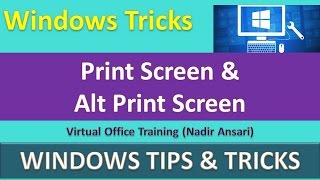 Windows Tips  Print Screen amp Alt Print Screen  Windows Top Tricks [upl. by Savil]