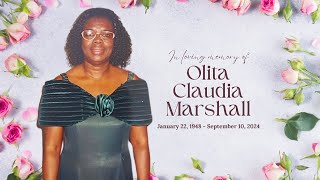 In loving memory Olita Claudia Marshall [upl. by Fretwell]