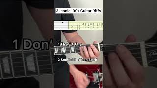 3 of The Best ‘90s Guitar Riffs  Tabs easyguitartabs guitarsheetmusic guitarcover [upl. by Audley]