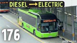 SMRT Diesel bus converted to Electric  MAN A22 with Linkker LinkDrive conversion kit SG3100M [upl. by Alverta]