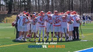 SUNY New Paltz Mens Lacrosse vs Geneseo [upl. by Aikel]