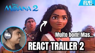 React Moana 2  Trailer 2 Dublado [upl. by Ellahcim]