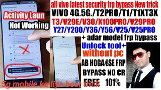 Vivo T1Pro5g Frp Bypass unlock toolAll Vivo 5g latest security Frp Bypass without PCGoogle account [upl. by Irroc]