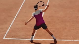 Top Spin 2K25 Federer Nice 44 Strokes Rally [upl. by Eedolem]