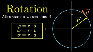 Drehbewegung  Rotation in der Physik  Grundlagen Berechnung wichtigste Formeln [upl. by Encratia124]