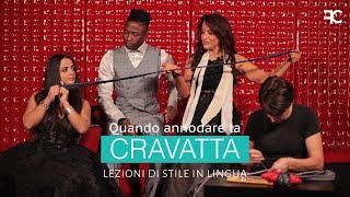 TUTORIAL CRAVATTA  NODO WINDSOR  19 LEZIONE DI STILE IN LINGUA [upl. by End]