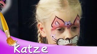 🐯 Kinderschminken Katze Gesicht Tutorial  HD [upl. by Luiza]