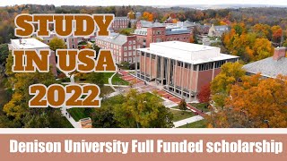 Study Abroad Denison Uni Full Scholarship for international students [upl. by Nyrret]