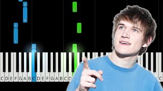 Bo Burnham  Sad  EASY Piano Tutorial [upl. by Kirst]