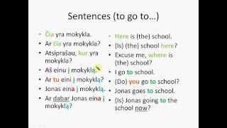 Learn Lithuanian  Lesson 2 [upl. by Ayalat]